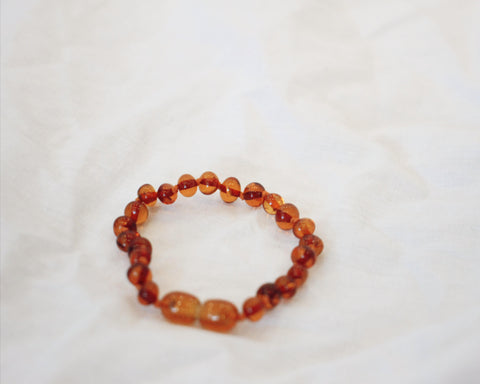 Amber anklet