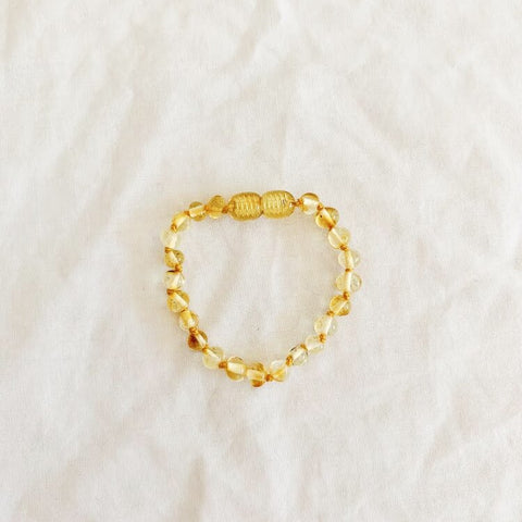 Amber anklet