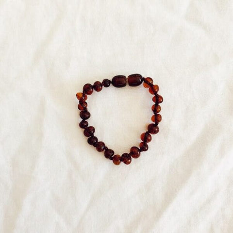 Amber anklet
