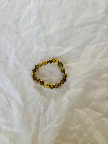 Amber anklet