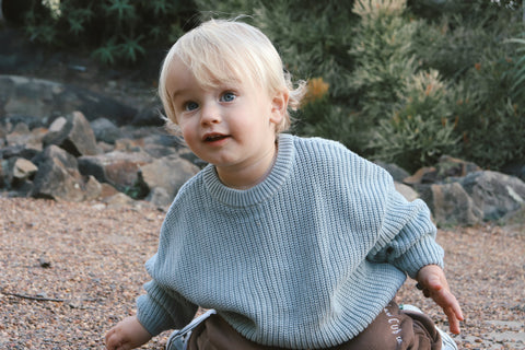 Chunky knit - Bluey grey