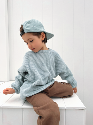 Chunky knit - Bluey grey