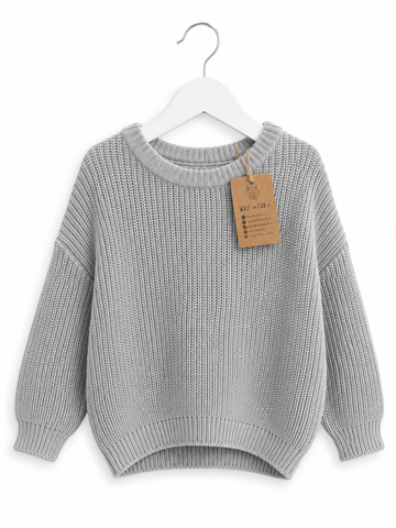 Chunky knit - Bluey grey